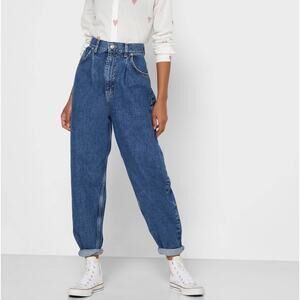 Topshop High Rise Blue Jeans